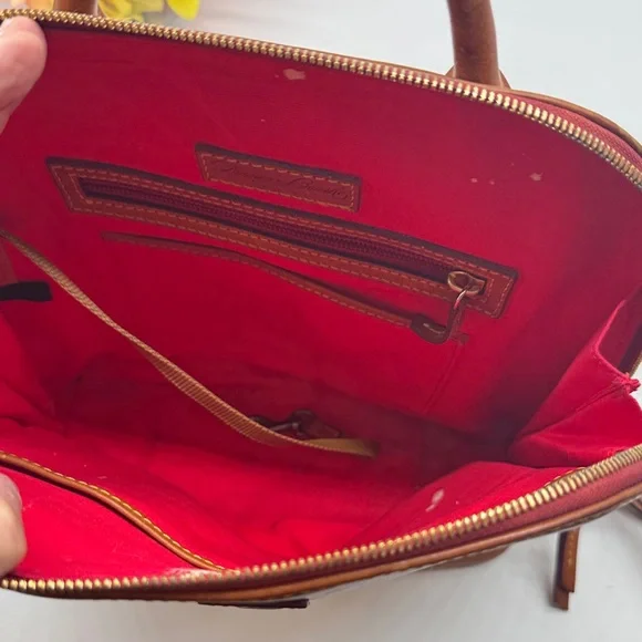 Dooney & Bourke Brown Leather Backpack As Is Condition - Picture 10 of 16